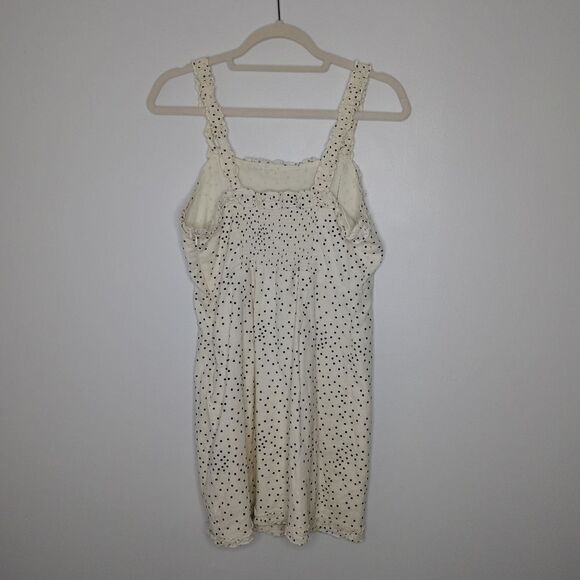 Urban Outfitters Wren Dotted Linen Ruffle Mini Dress - Picture 9 of 9